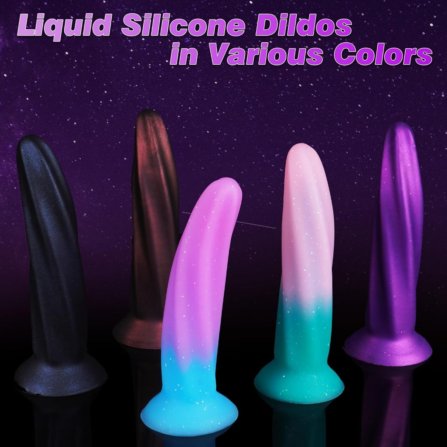 SlimGlide 6" Slim Silicone Beginner Dildo Suction Cup - Vixen | Nova Network