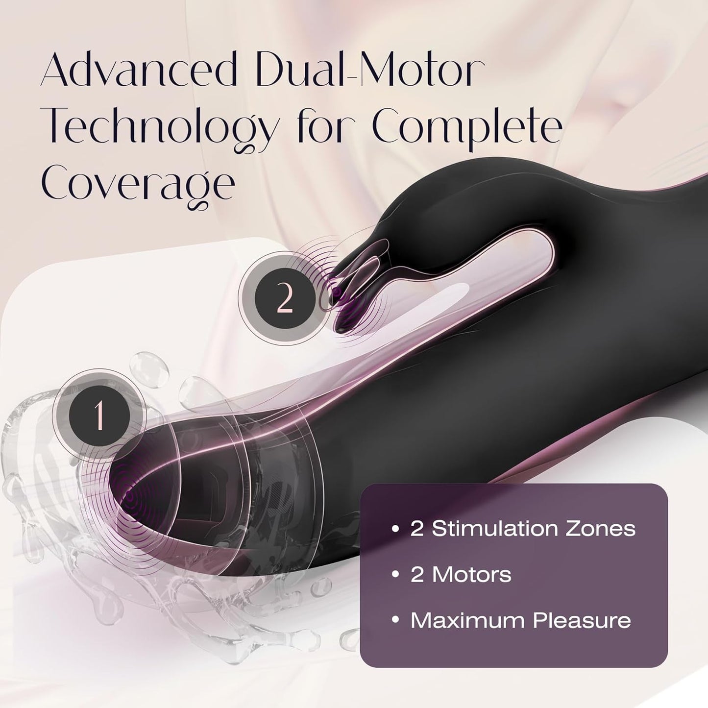 SlimMuse 12 Mode Dual Motor Rabbit Vibrator - Vixen | Nova Network