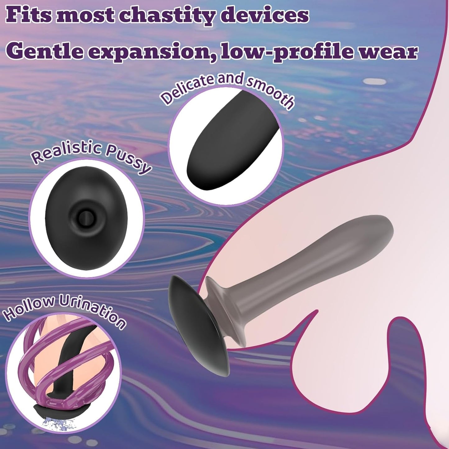 SoftBind Hollow Silicone Urethral Plug Chastity Sound - Vixen | Nova Network