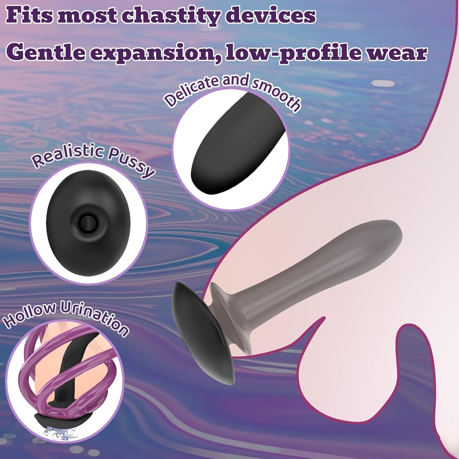 SoftBind Hollow Silicone Urethral Plug Chastity Sound - Vixen | Nova Network