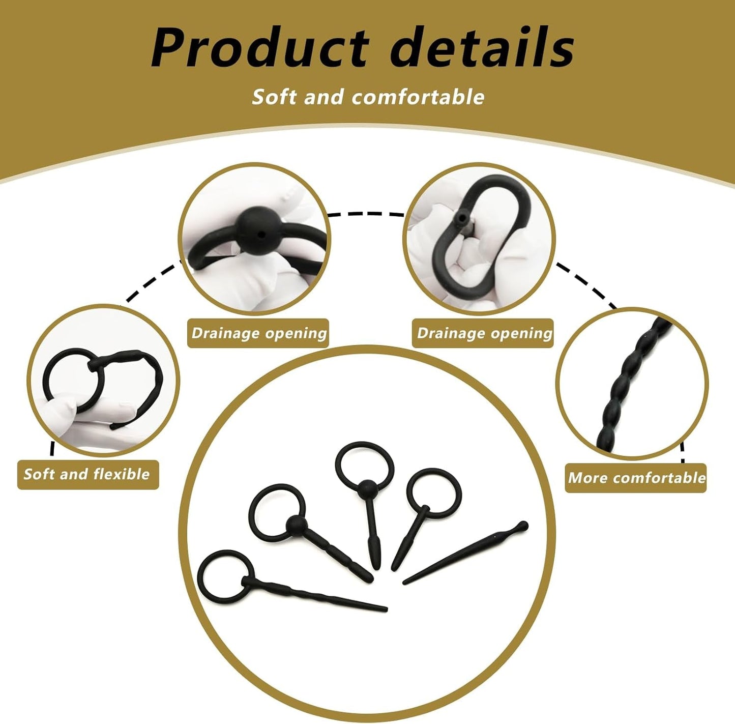 SoftEight 8-Piece Silicone Urethral Sound & Plug Set - Vixen | Nova Network