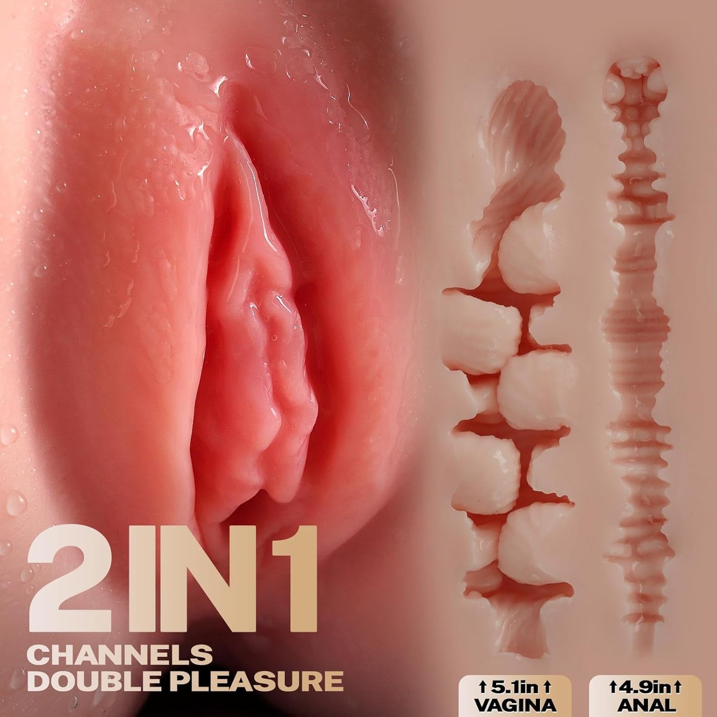 SoftLine 5.5LB Pocket Pussy | Dual Channel Sex Doll - Vixen Adult Playroom