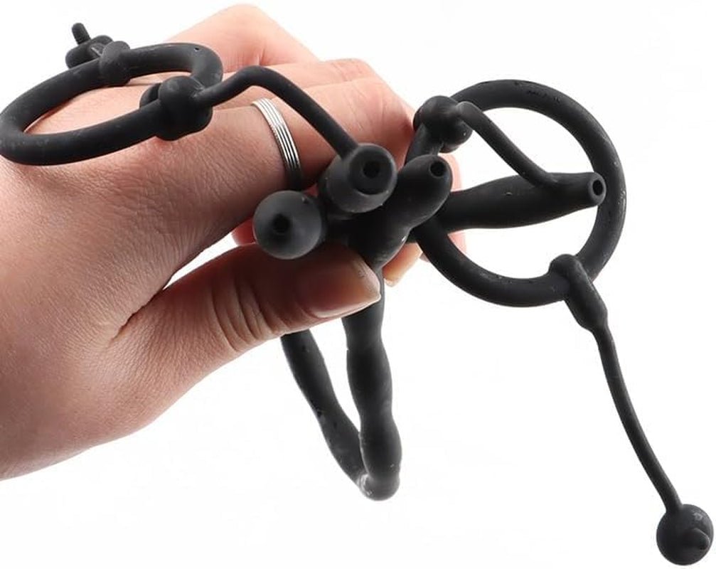 SoftReach Hollow Silicone Urethral Sound with 2 Rings - Vixen | Nova Network