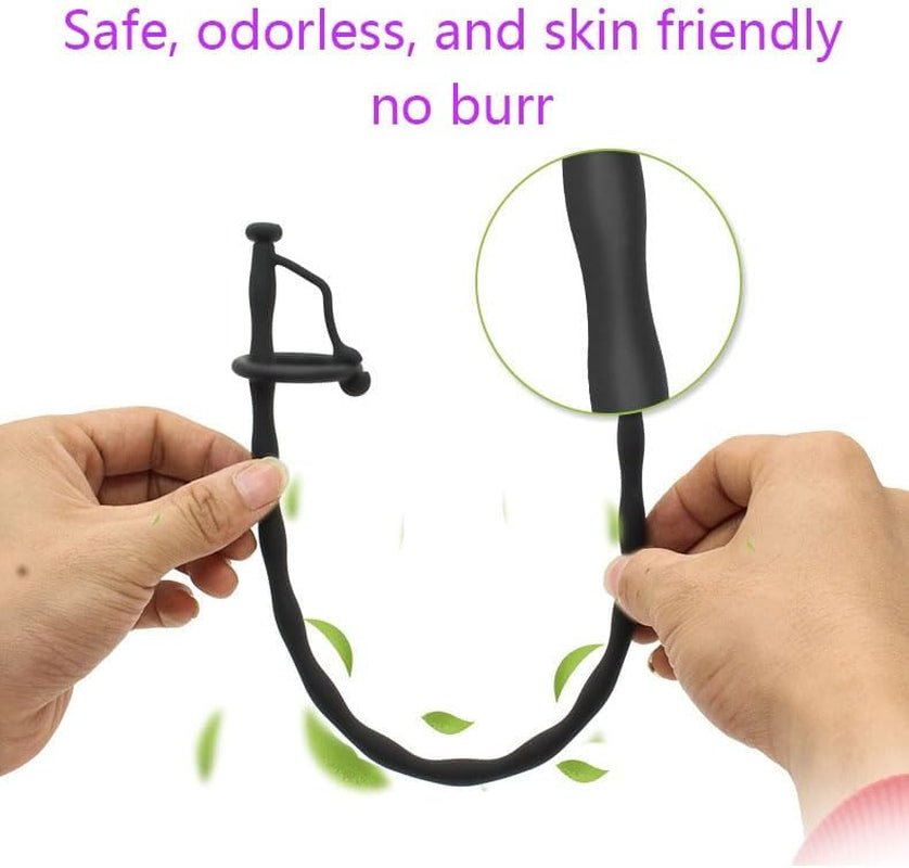 SoftReach Hollow Silicone Urethral Sound with 2 Rings - Vixen | Nova Network