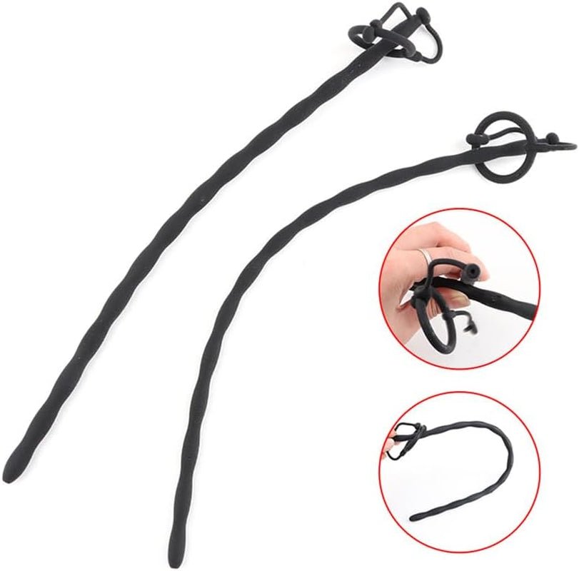 SoftReach Hollow Silicone Urethral Sound with 2 Rings - Vixen | Nova Network