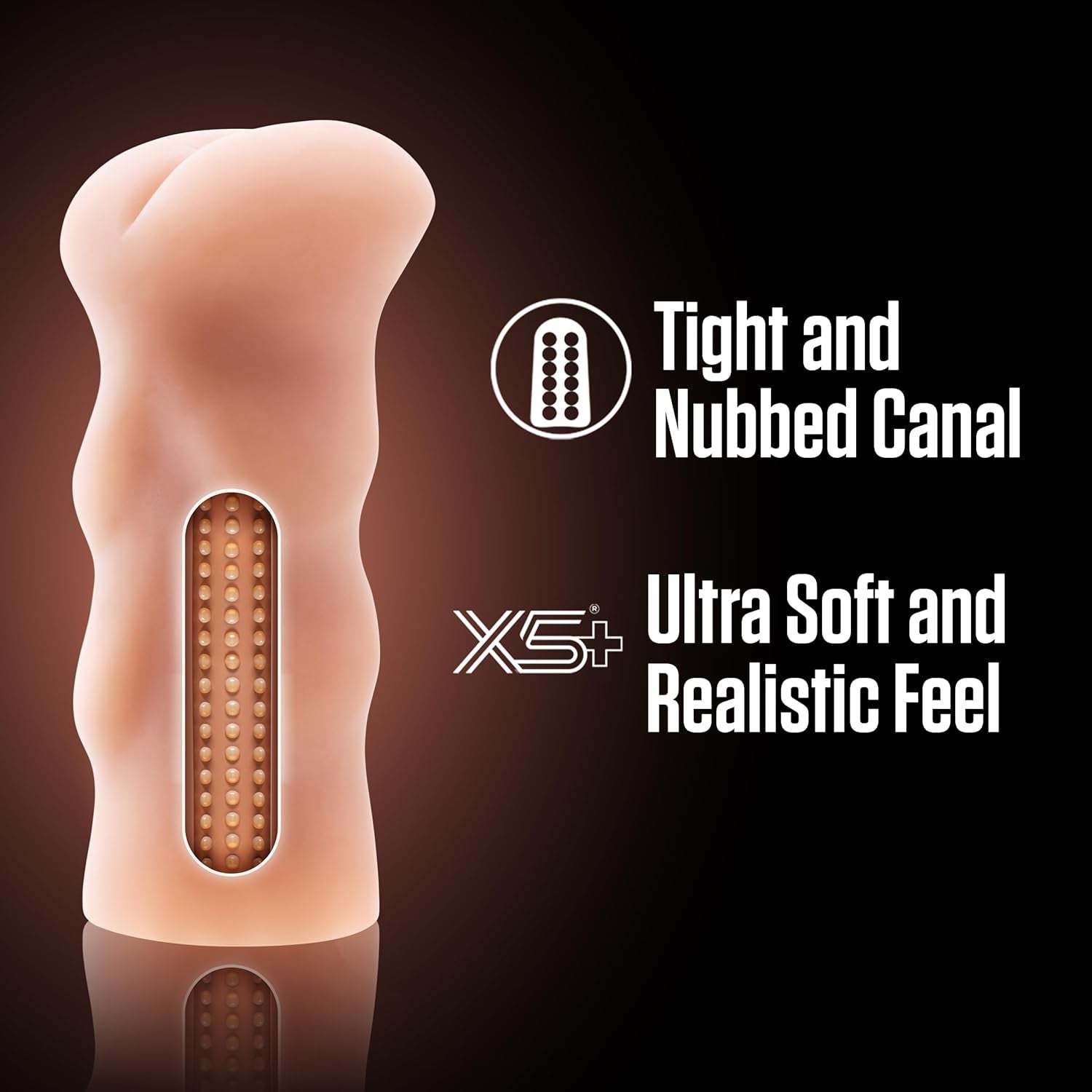 SoftX Pocket Pussy Anal Stroker with Nubbed Canal - Vixen | Nova Network