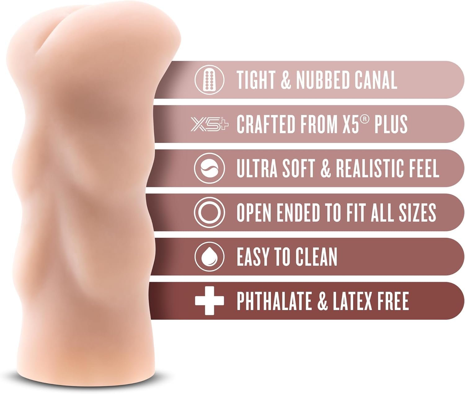 SoftX Pocket Pussy Anal Stroker with Nubbed Canal - Vixen | Nova Network