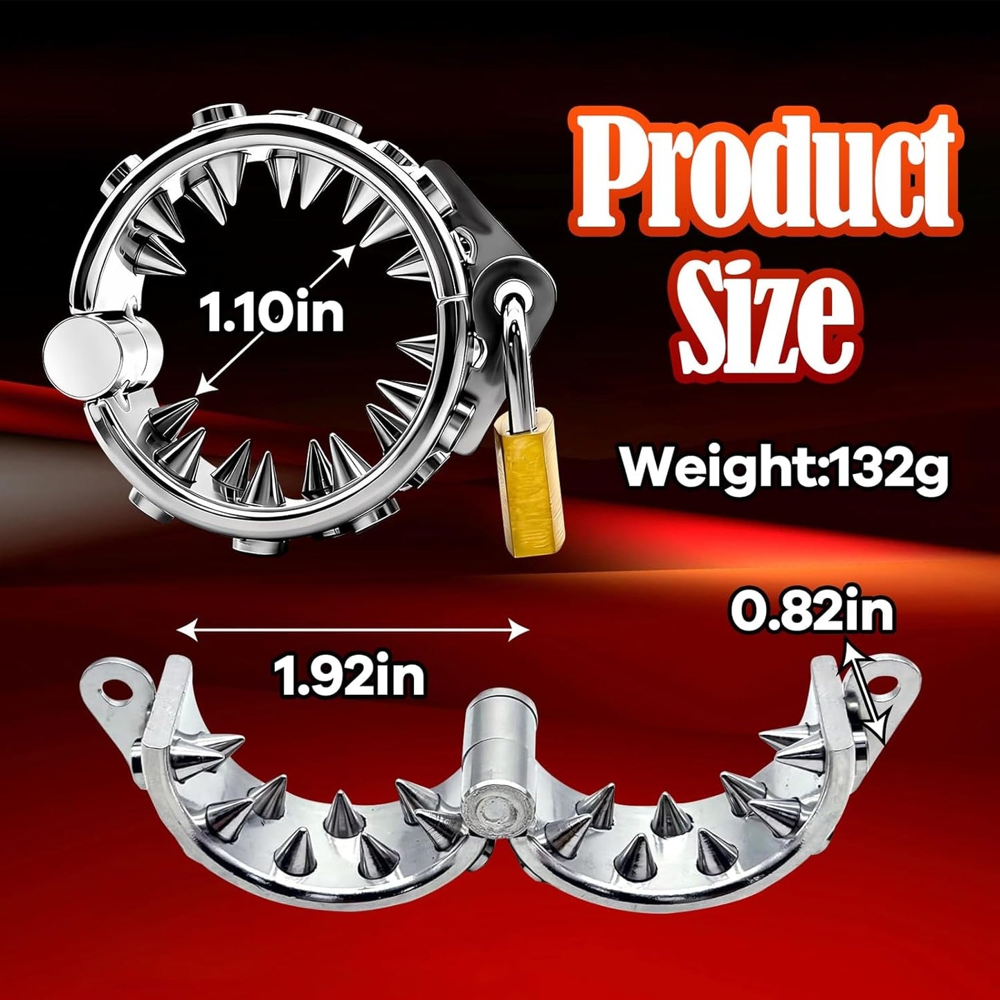 SpikeLock Stainless Steel CBT BDSM Ball Stretcher - Vixen | Nova Network