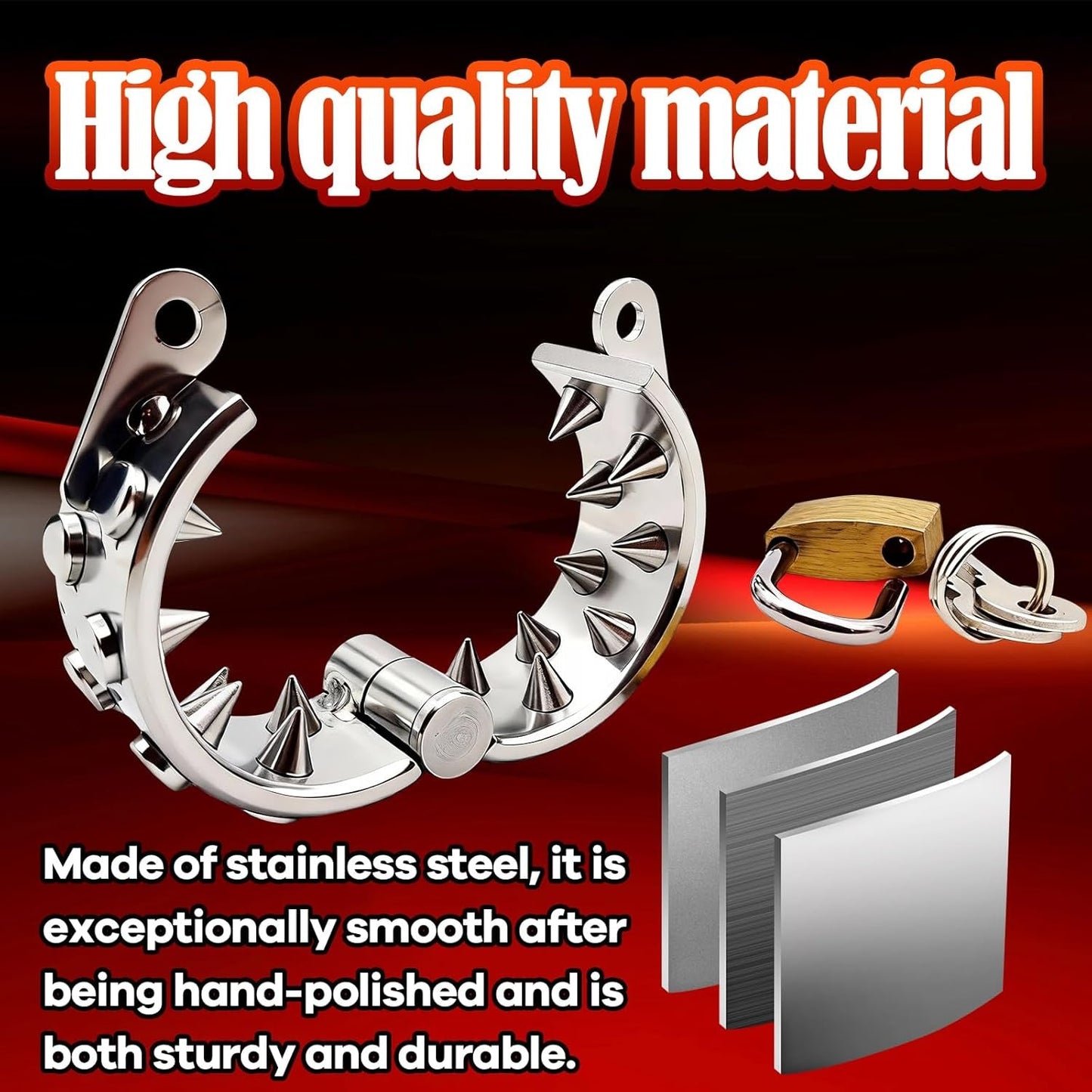 SpikeLock Stainless Steel CBT BDSM Ball Stretcher - Vixen | Nova Network