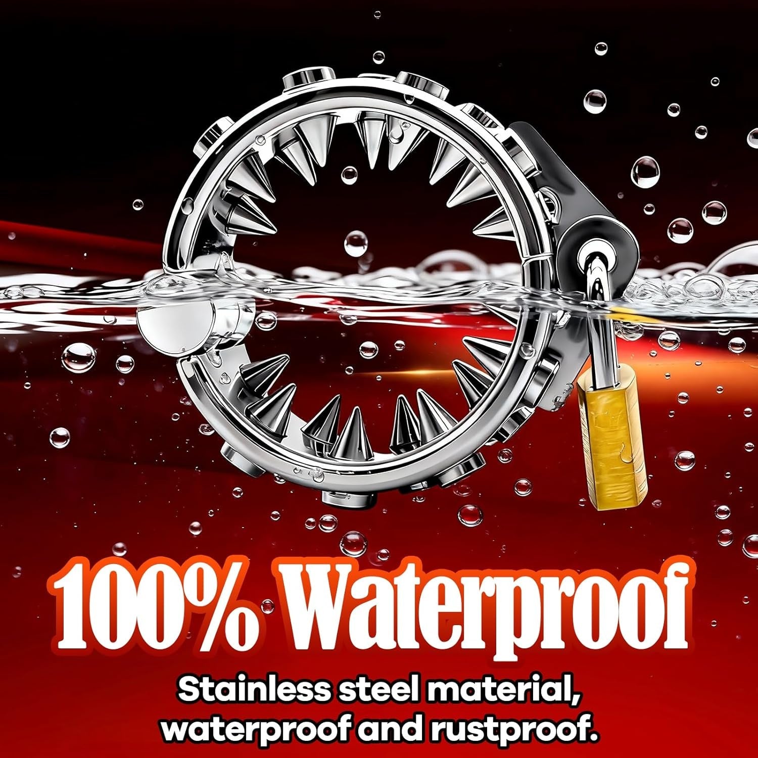 SpikeLock Stainless Steel CBT BDSM Ball Stretcher - Vixen | Nova Network