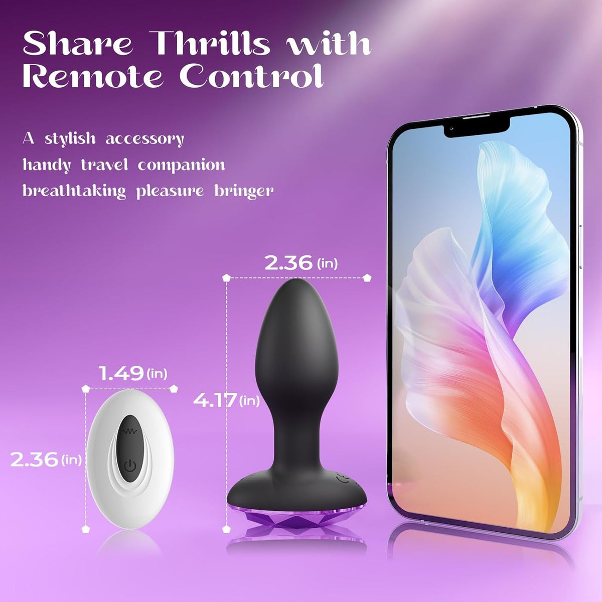 Spin & Pulse Rotating Vibrating Butt Plug – Remote, 10 Modes - Vixen Adult Playroom
