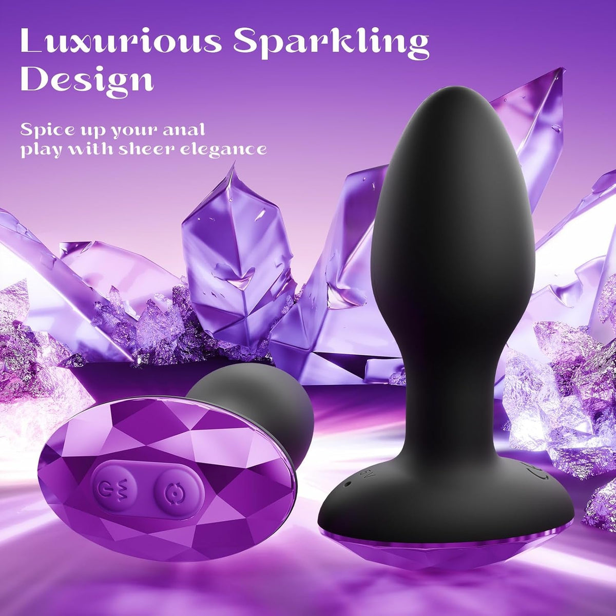 Spin & Pulse Rotating Vibrating Butt Plug – Remote, 10 Modes - Vixen Adult Playroom