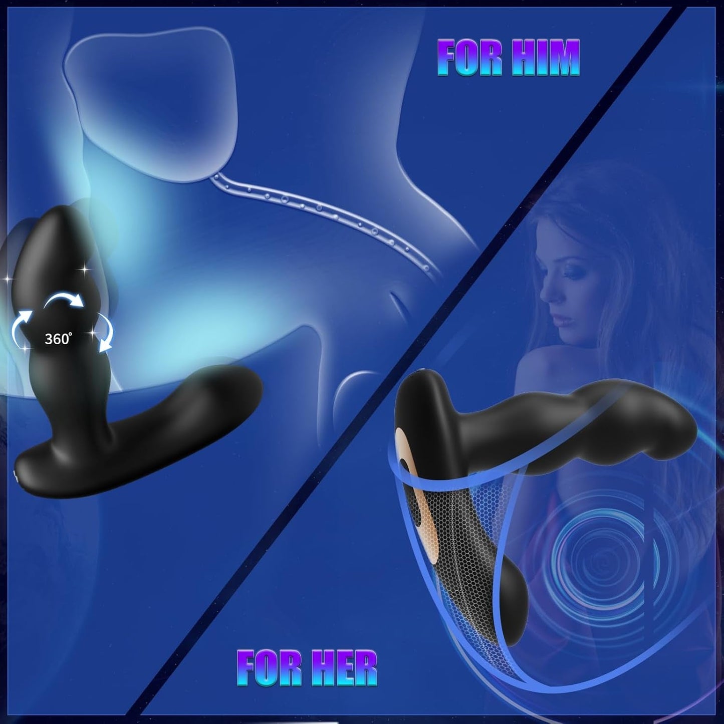 SpinCurve Rotating Prostate Massager & Anal Vibrator - Vixen | Nova Network