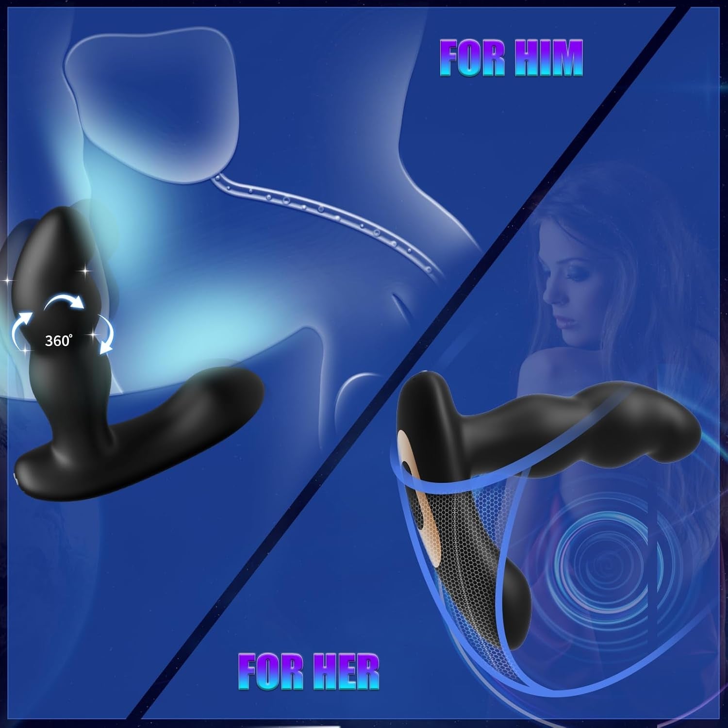 SpinCurve Rotating Prostate Massager & Anal Vibrator - Vixen | Nova Network