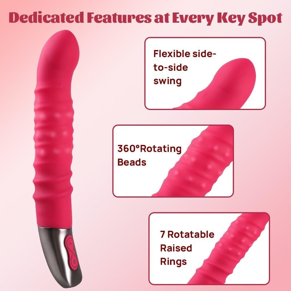SpinLush Rotating Beads G - Spot Dildo Vibrator Wand - Vixen | Nova Network