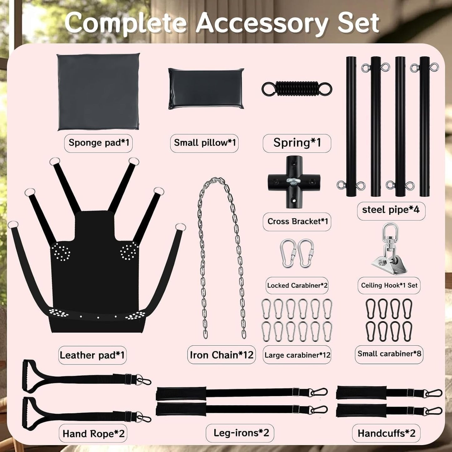SpinLux 360° Rotating Sex Swing Padded Leather Kit - Vixen | Nova Network