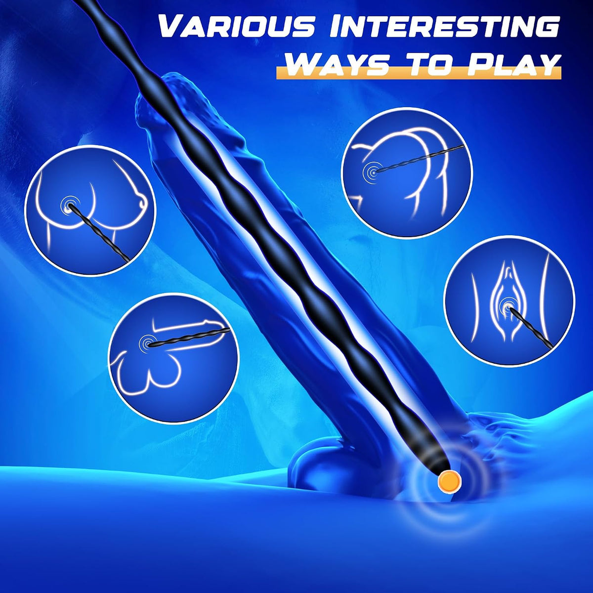 SpiralDepth 8-Piece Silicone Urethral Sounding Set with Spiral Beads - Vixen Adult Playroom