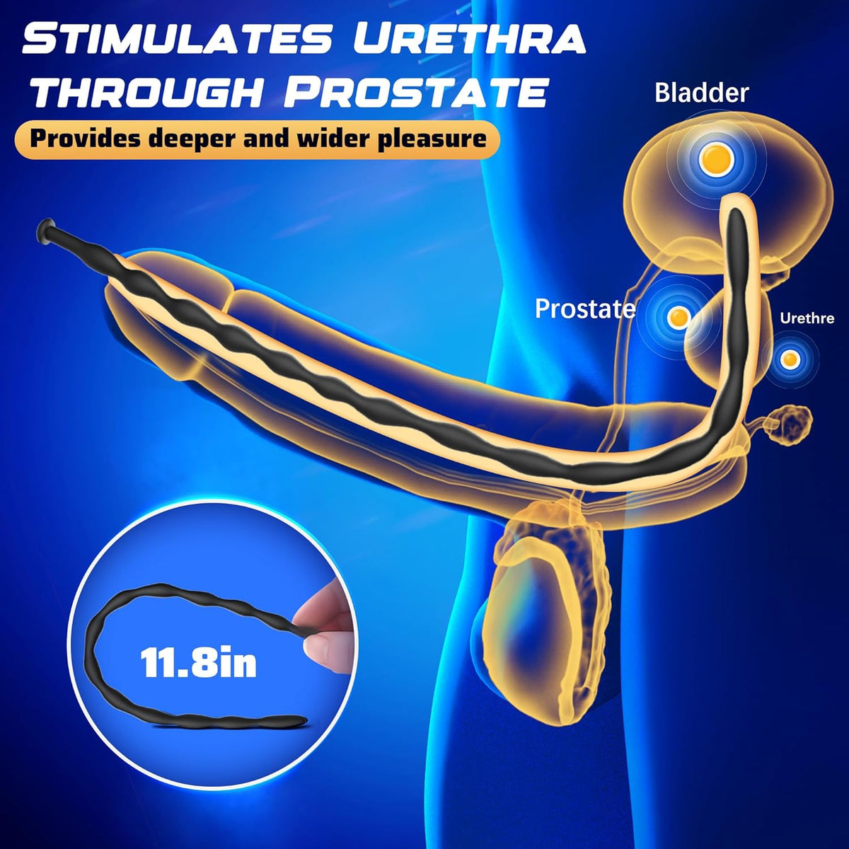 SpiralDepth 8-Piece Silicone Urethral Sounding Set with Spiral Beads - Vixen Adult Playroom