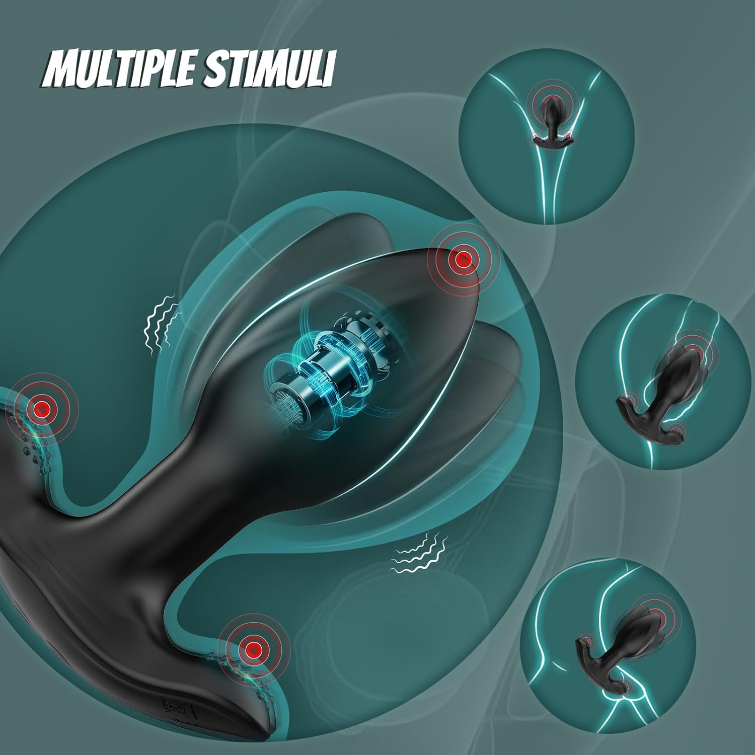 SpiralGrip Remote Rotating Anal Plug - Vixen | Nova Network