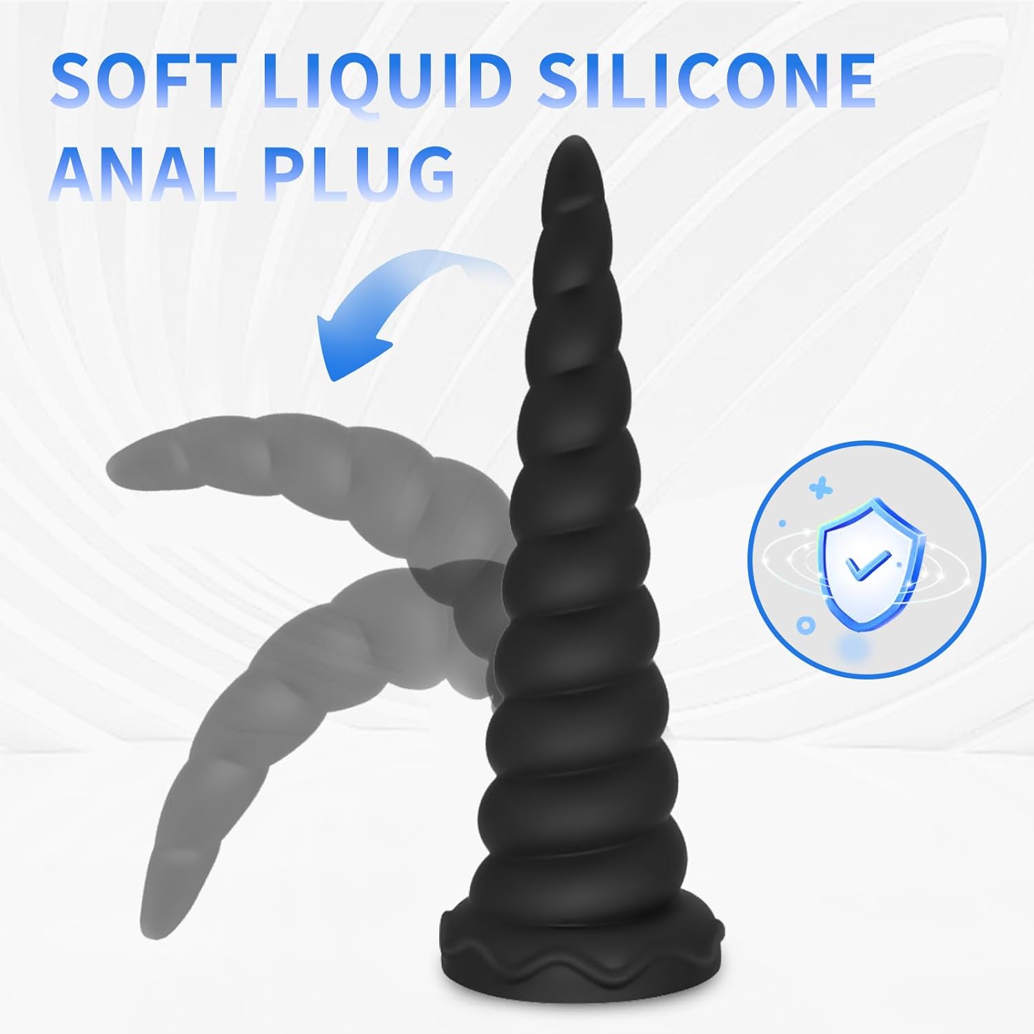 SpiralRide Liquid Silicone Anal Plug - Vixen | Nova Network
