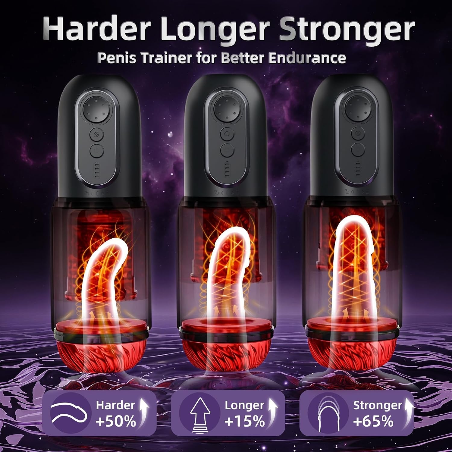 SpiralWave App Control Stroker | 5 Thrust, Rotate, Lick & Suck Modes - Vixen Adult Playroom