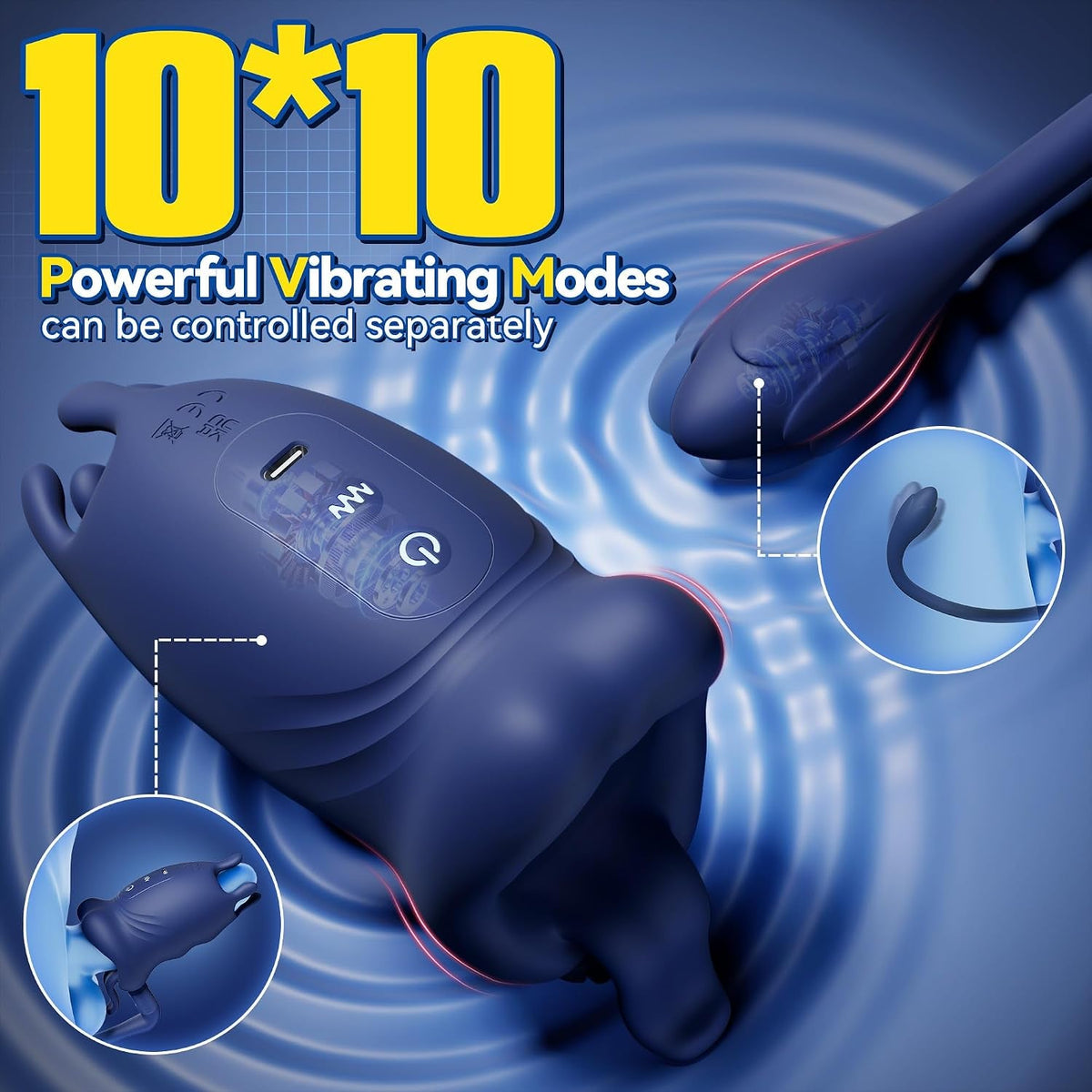 SplitForce Vibrating Male Masturbator with Detachable Butt Plug - Vixen Adult Playroom