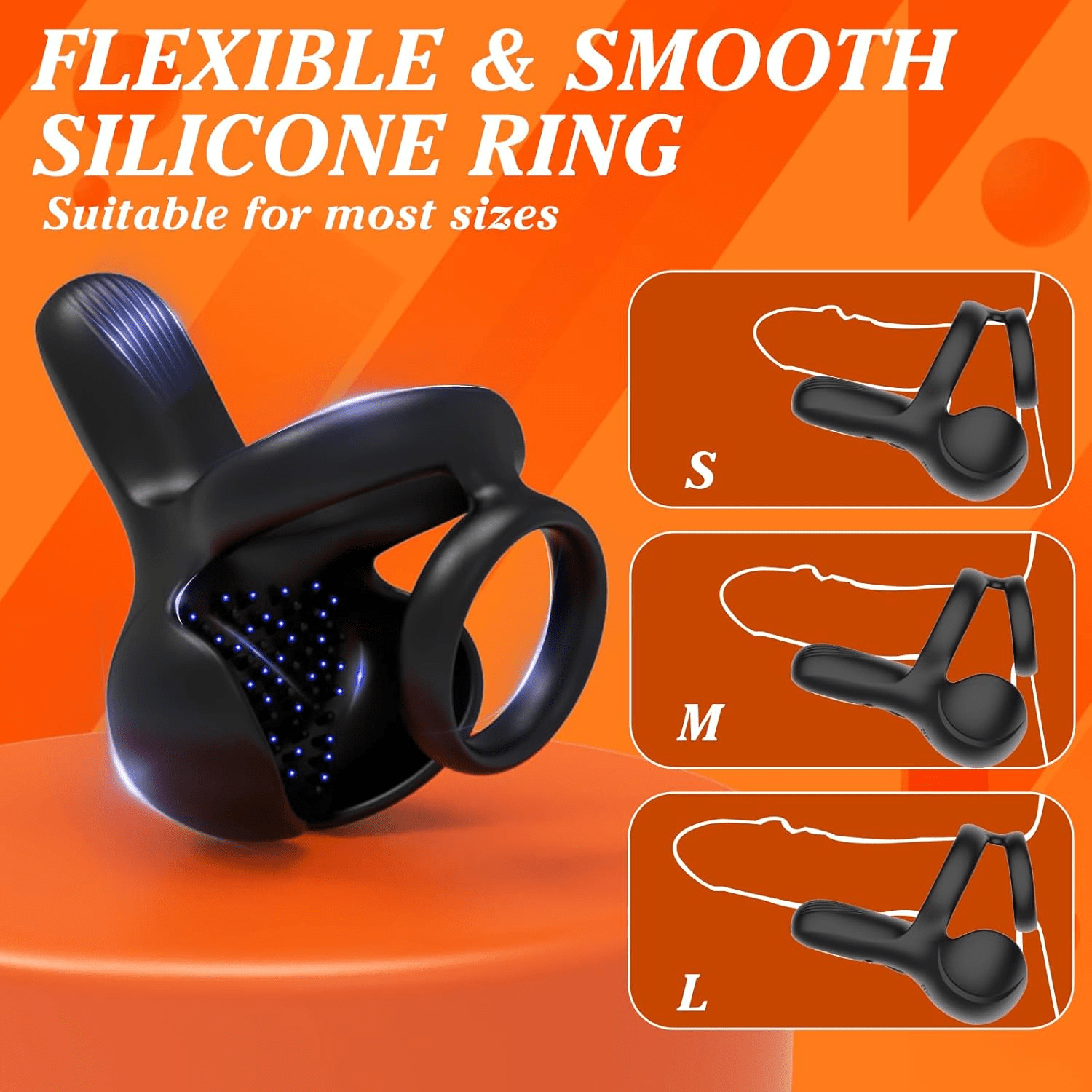 StaminaCircuit 3-in-1 Vibrating Cock Ring – Dual Rings, 10 Modes - Vixen Adult Playroom