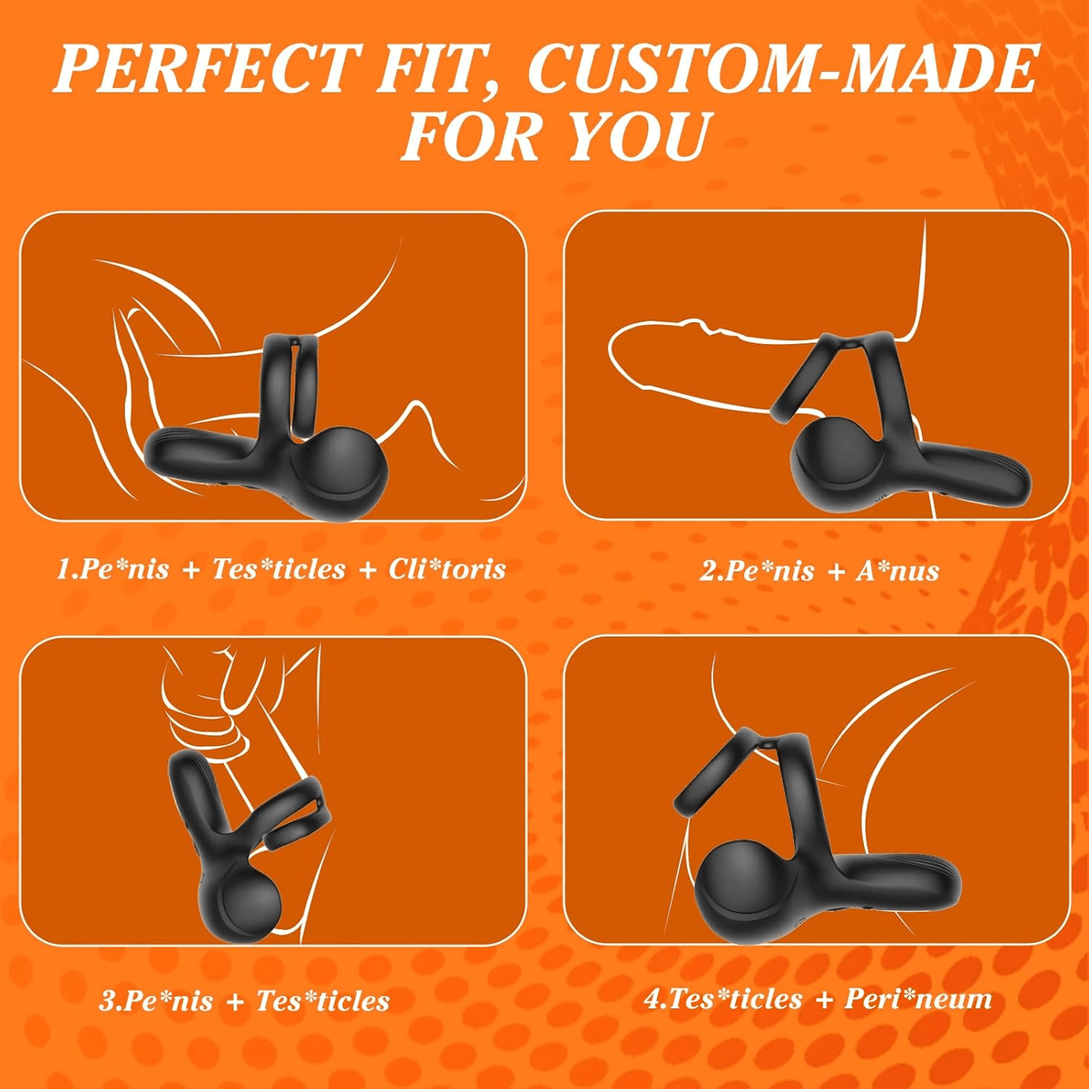 StaminaCircuit 3-in-1 Vibrating Cock Ring – Dual Rings, 10 Modes - Vixen Adult Playroom