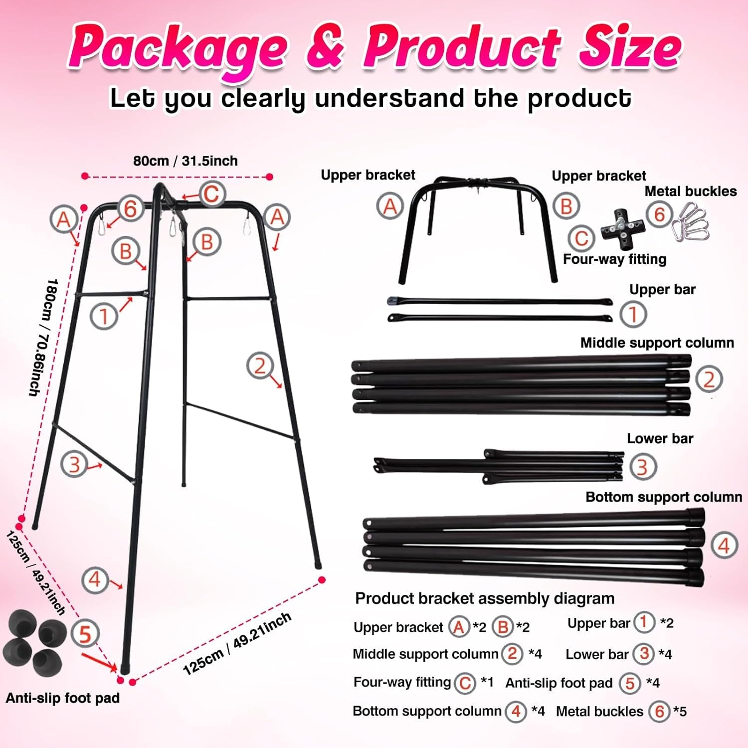 StandFree Freestanding Sex Swing Frame & Sling 800lb - Vixen | Nova Network