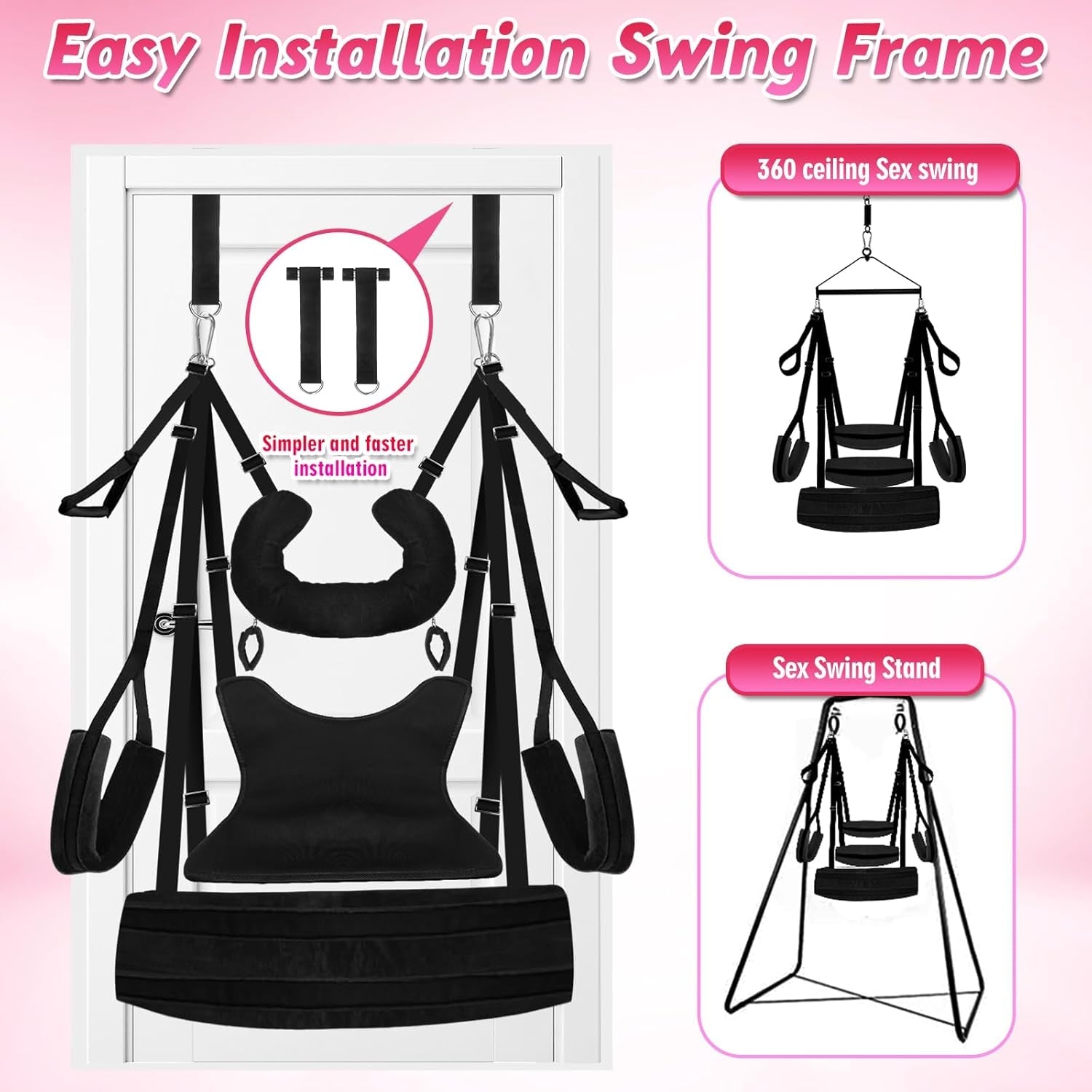 StandFree Freestanding Sex Swing Frame & Sling 800lb - Vixen | Nova Network