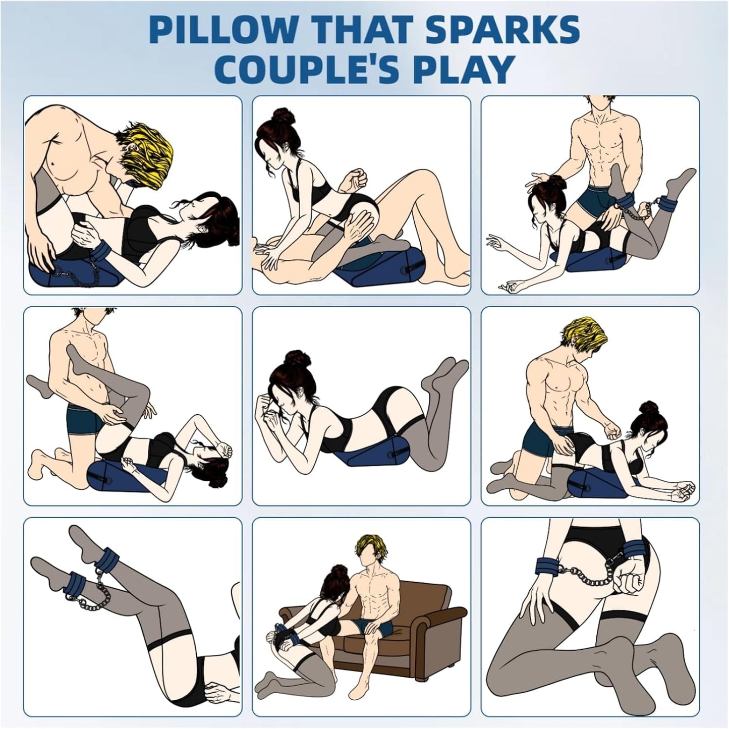 SteadyRise Sex Position Pillow & Cuffs - Vixen Adult Playroom