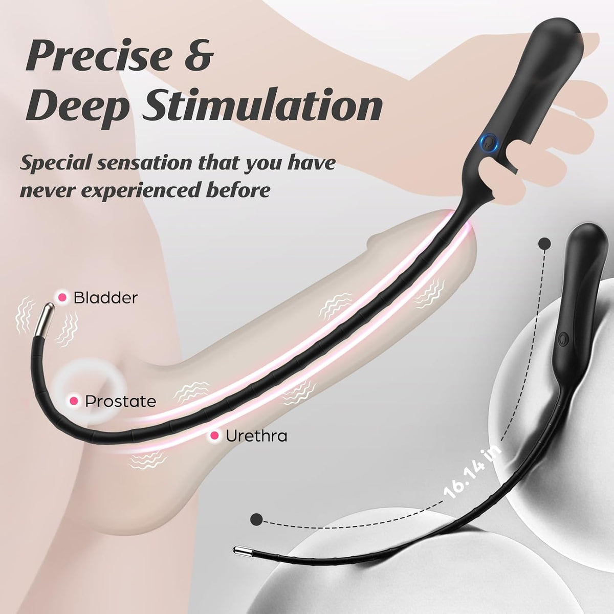 SteelCurrent Vibrating Urethral Sounding Rod with Steel Tip - Vixen Adult Playroom