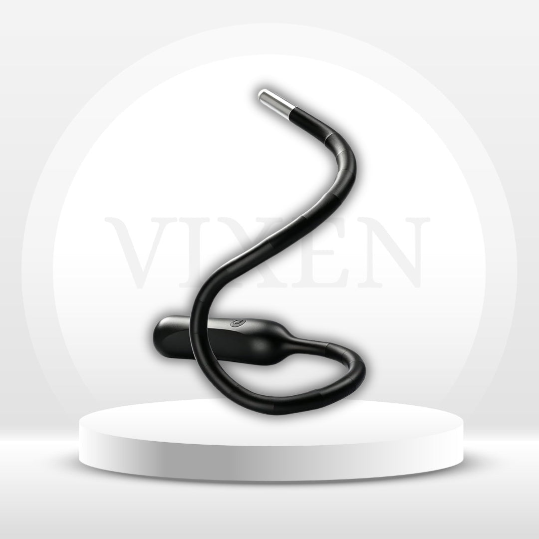 SteelCurrent Vibrating Urethral Sounding Rod with Steel Tip - Vixen Adult Playroom