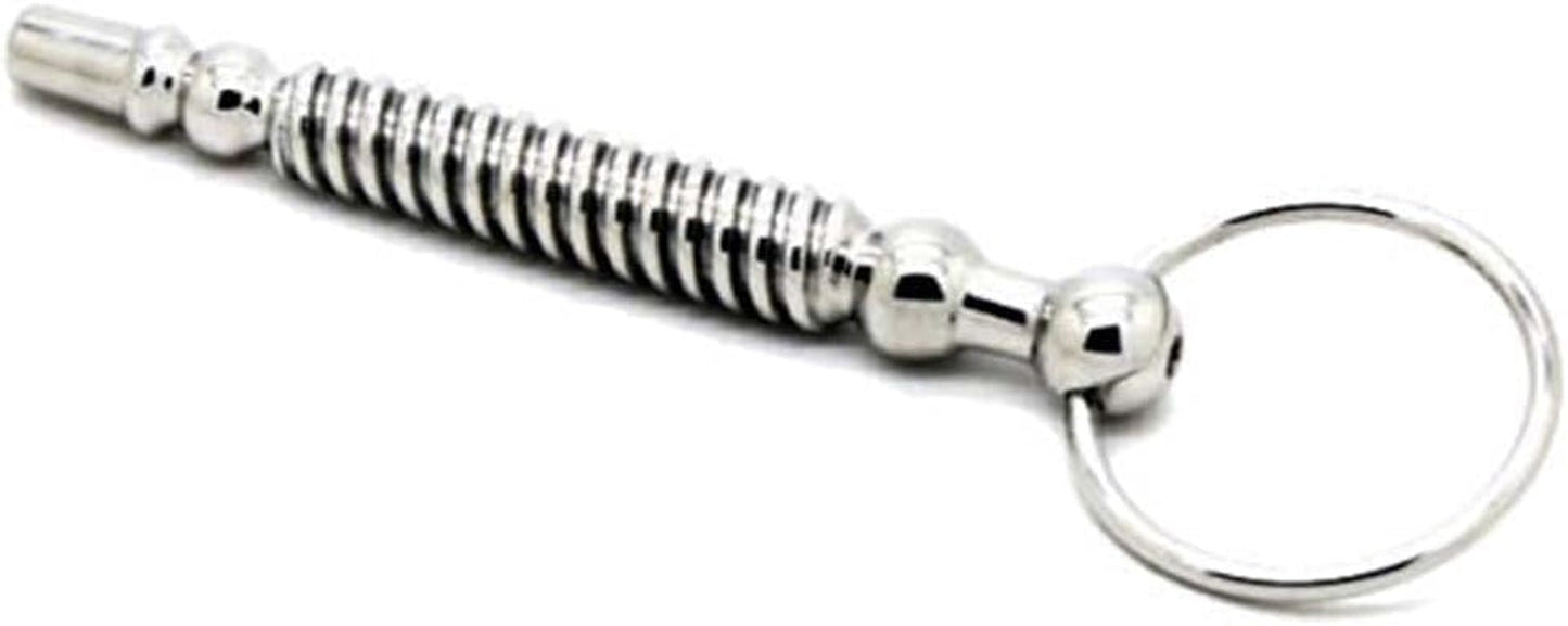 SteelFlow Hollow Ribbed Surgical Steel Urethral Plug - Vixen | Nova Network