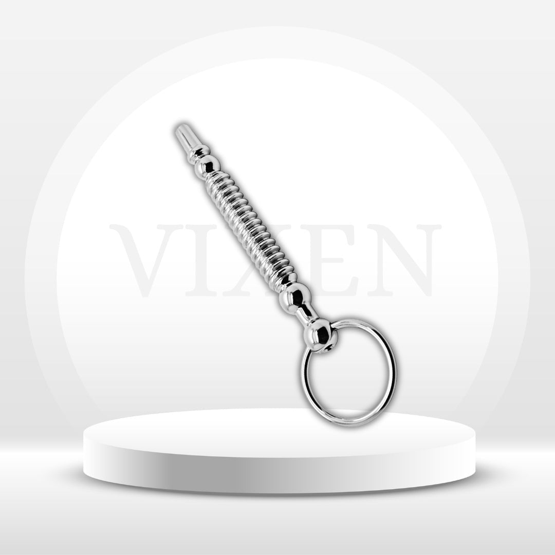 SteelFlow Hollow Ribbed Surgical Steel Urethral Plug - Vixen | Nova Network