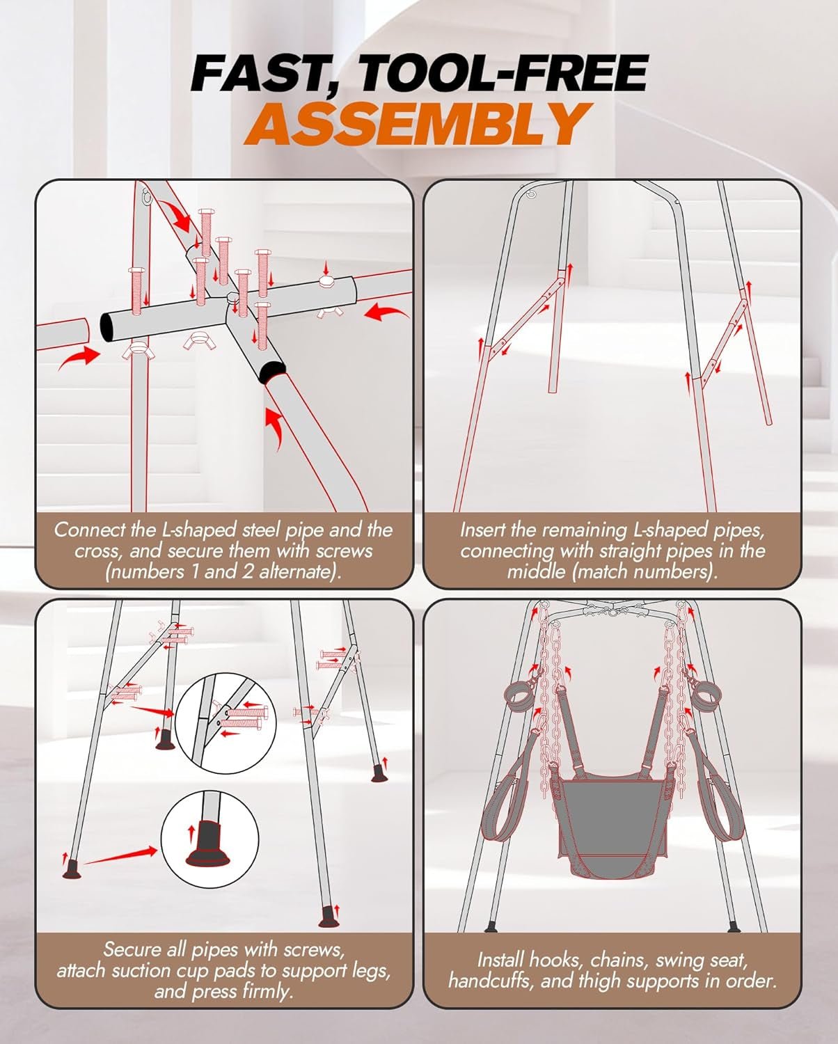 SteelPlay Premium Sex Swing Stand Set - Vixen | Nova Network