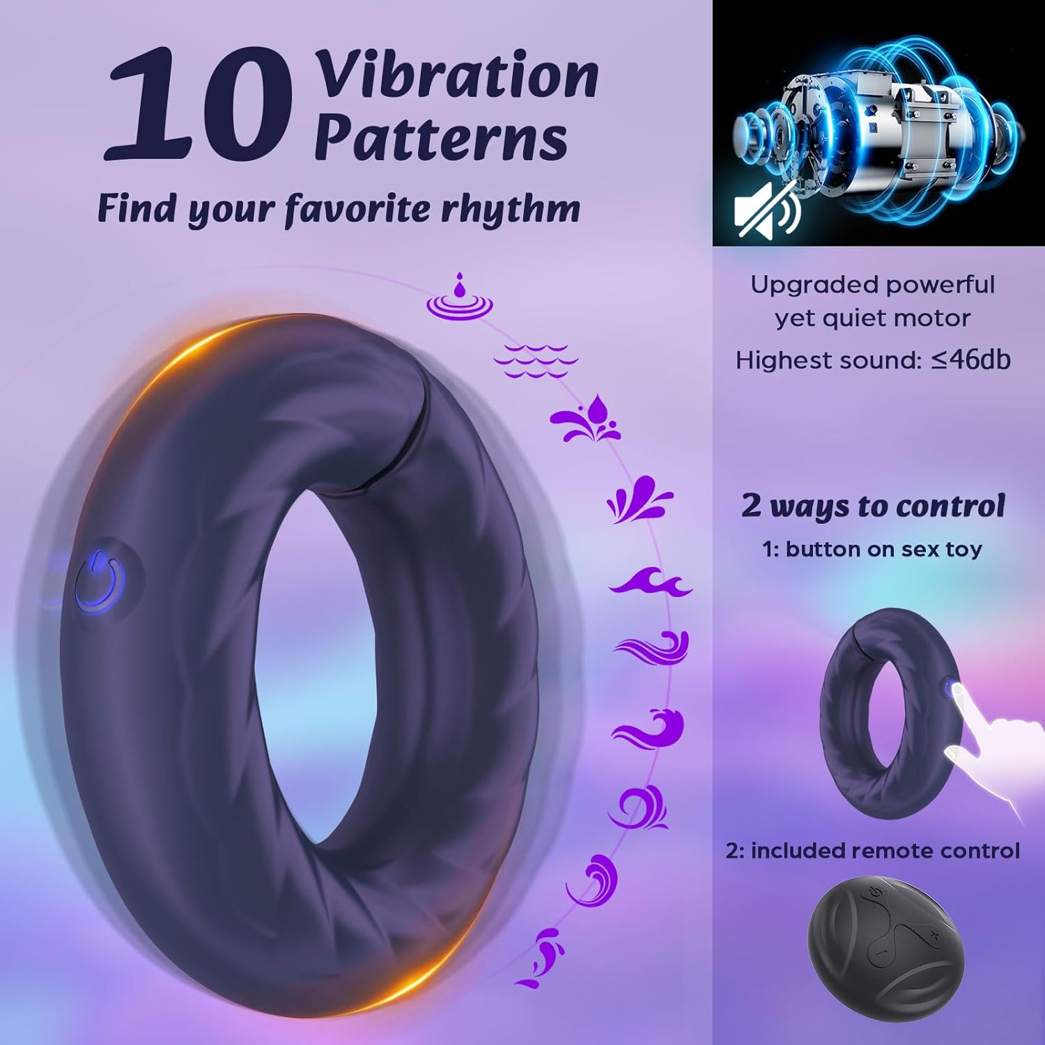 SteelPulse Vibrating Penis Ring - Vixen | Nova Network