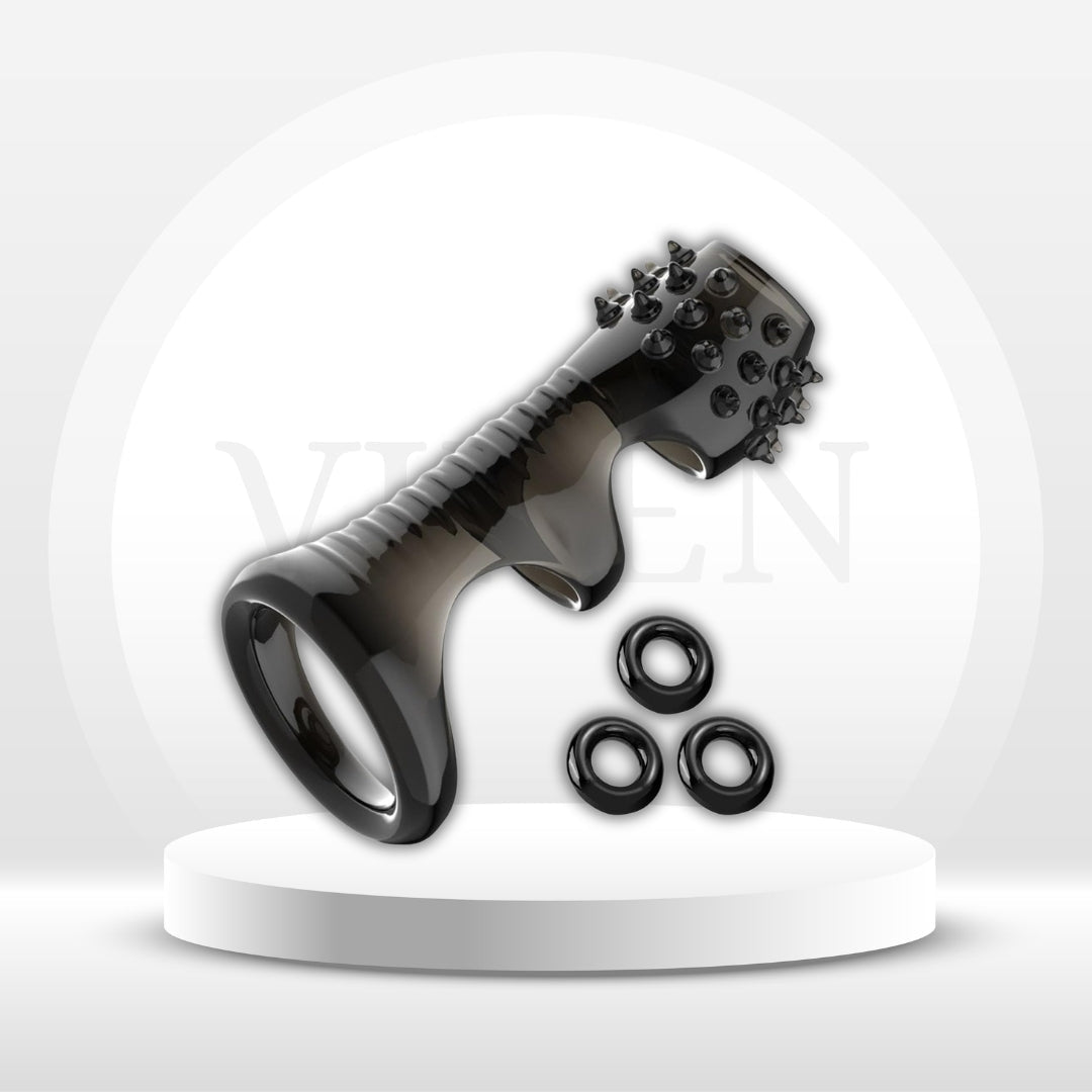 StimLock 4 - Piece Silicone Penis Ring Sleeve Set - Vixen | Nova Network