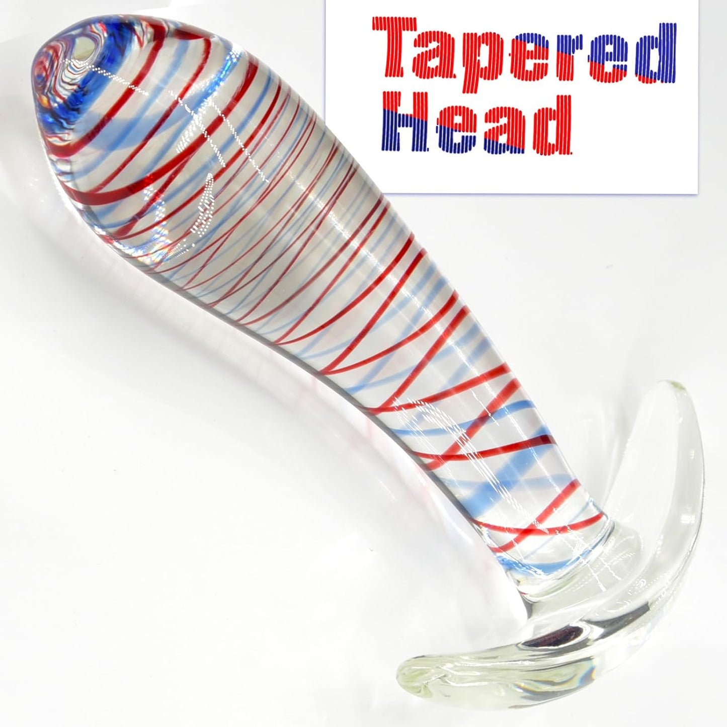 StripeGlow Glass Anal Plug - Vixen | Nova Network