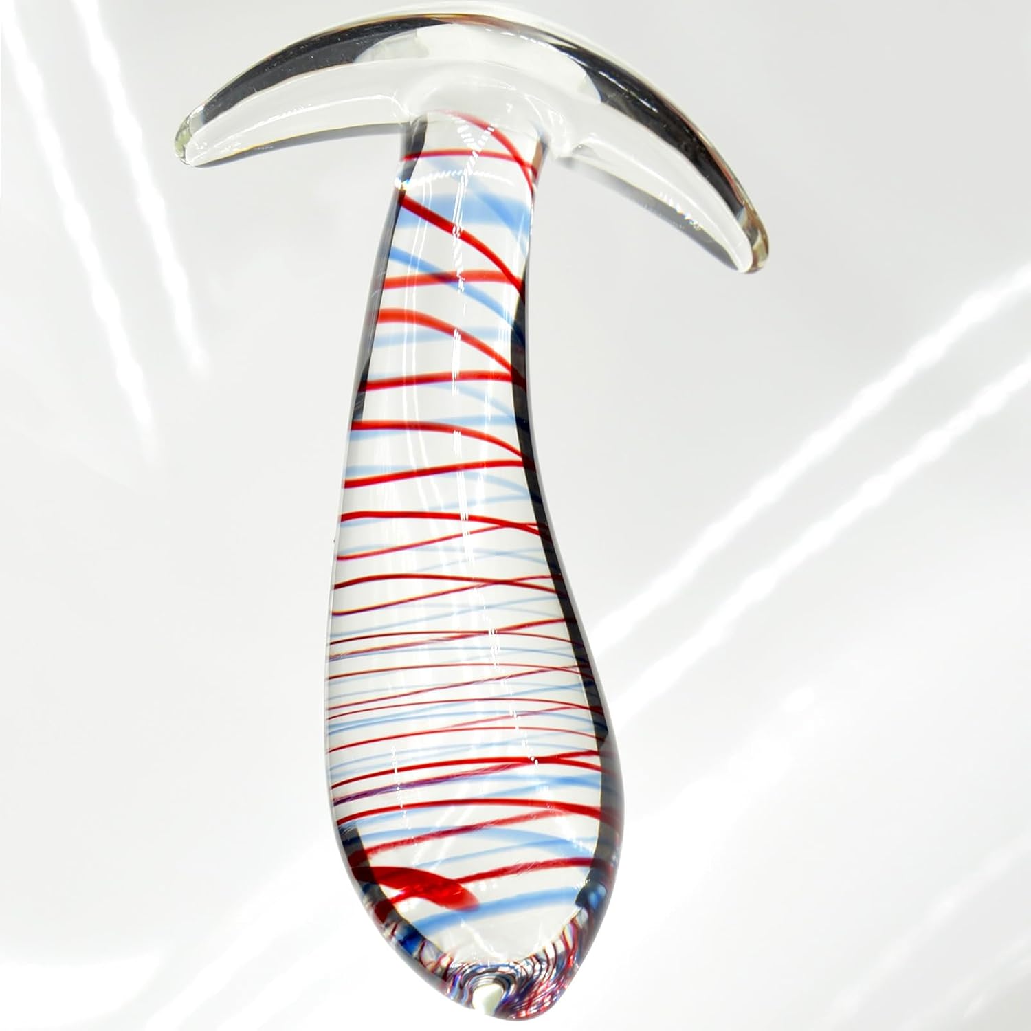 StripeGlow Glass Anal Plug - Vixen | Nova Network