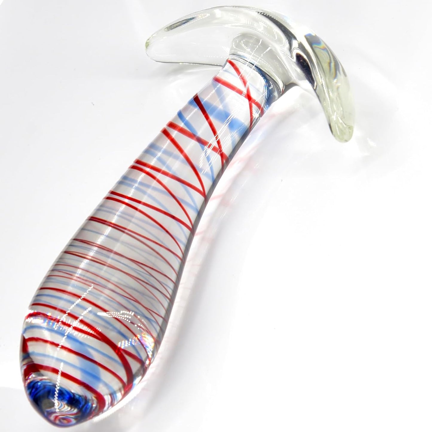 StripeGlow Glass Anal Plug - Vixen | Nova Network