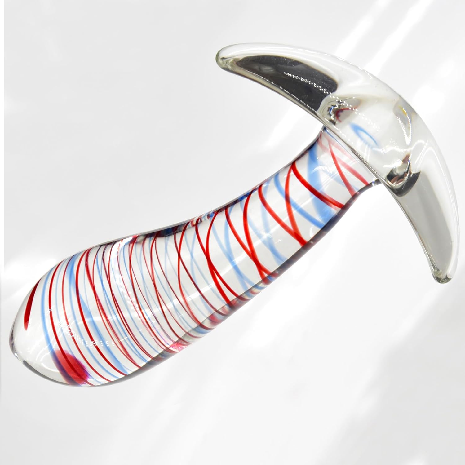 StripeGlow Glass Anal Plug - Vixen | Nova Network