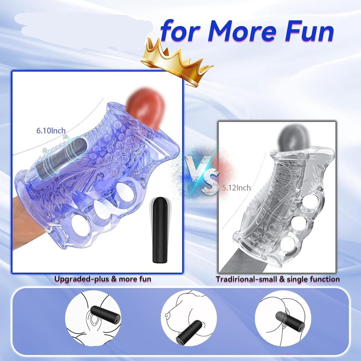 StrokeLock Male Stroker Sleeve with Bullet Vibrator - Vixen | Nova Network