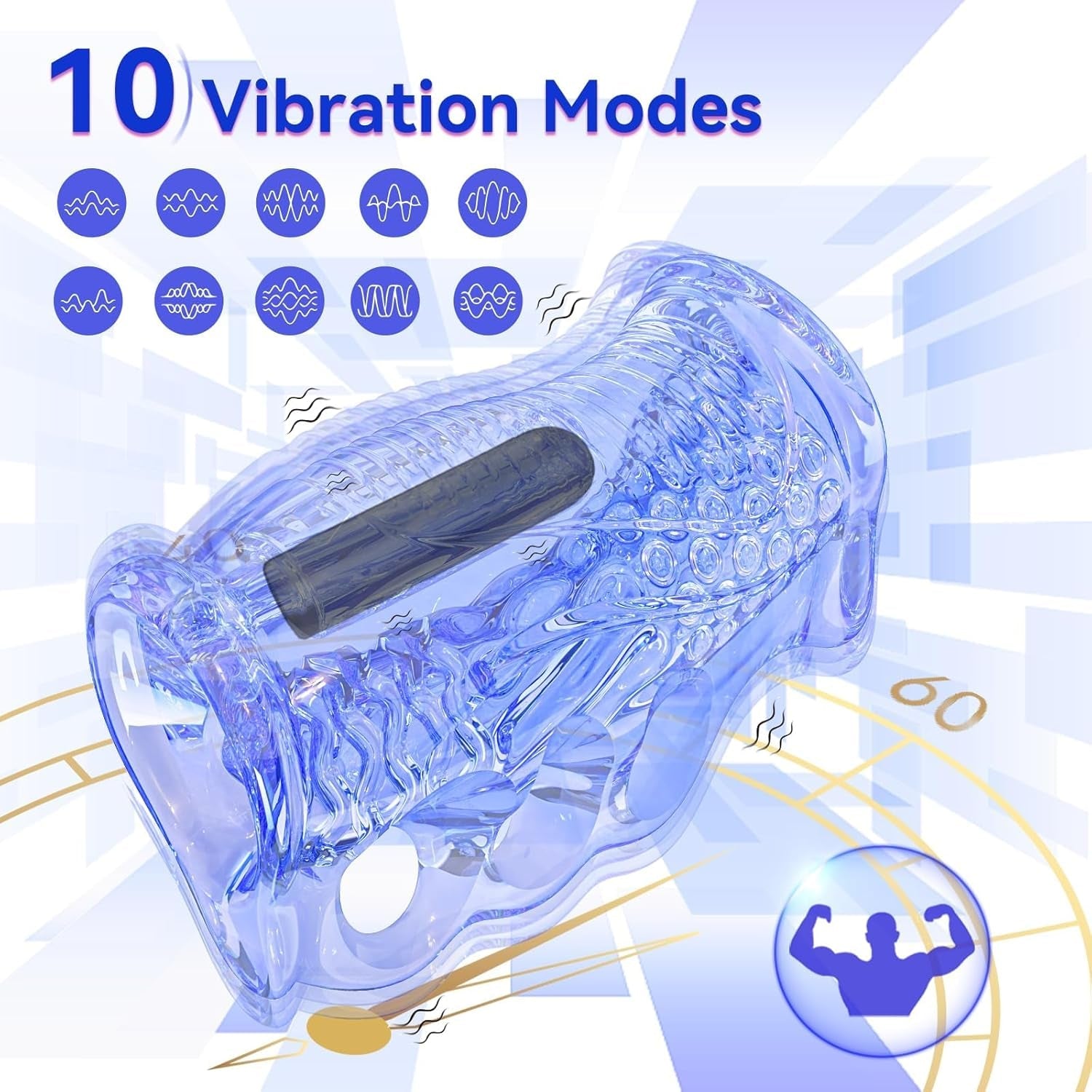 StrokeLock Male Stroker Sleeve with Bullet Vibrator - Vixen | Nova Network
