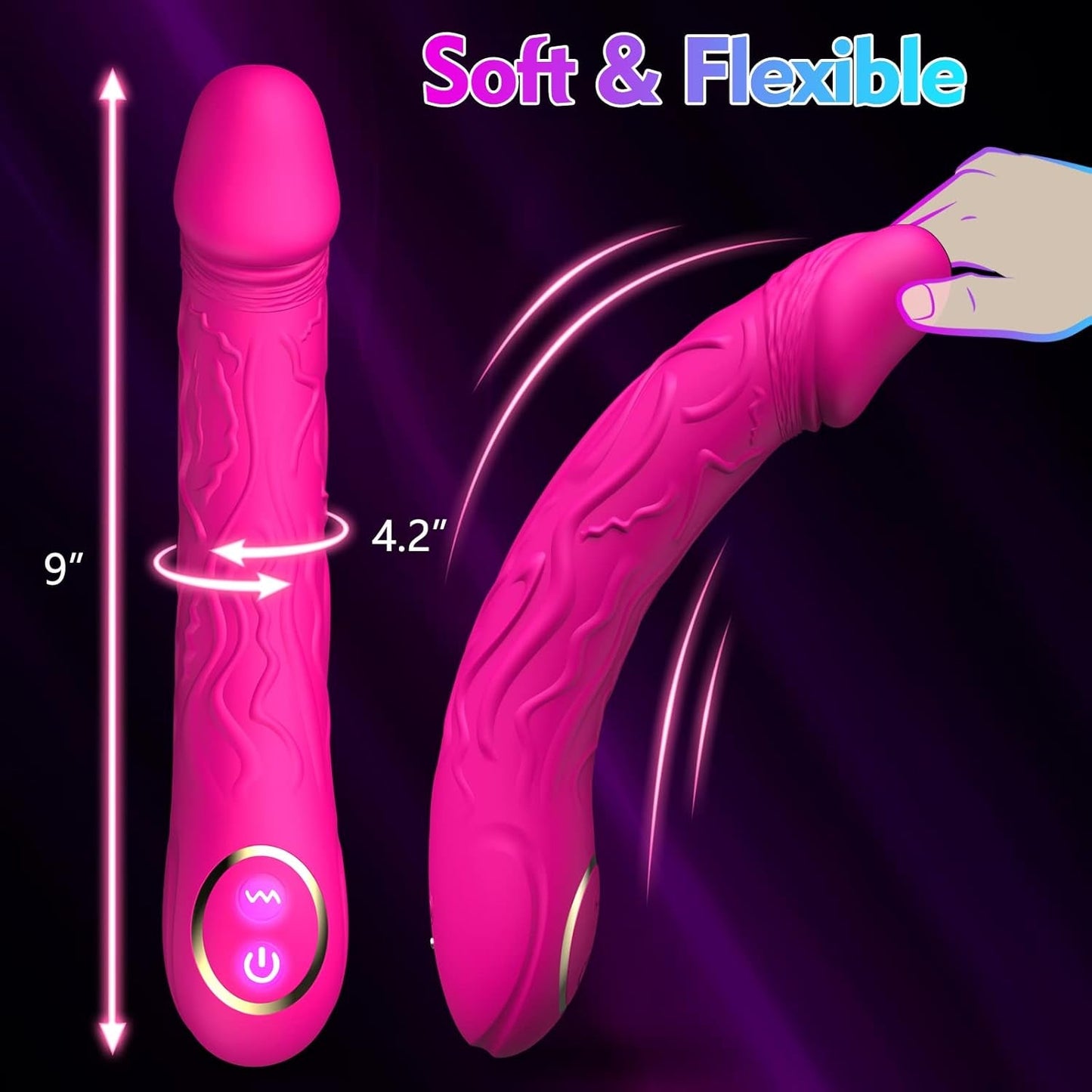 StrokeLuxe Realistic G - Spot Vibrator Dildo - Vixen | Nova Network