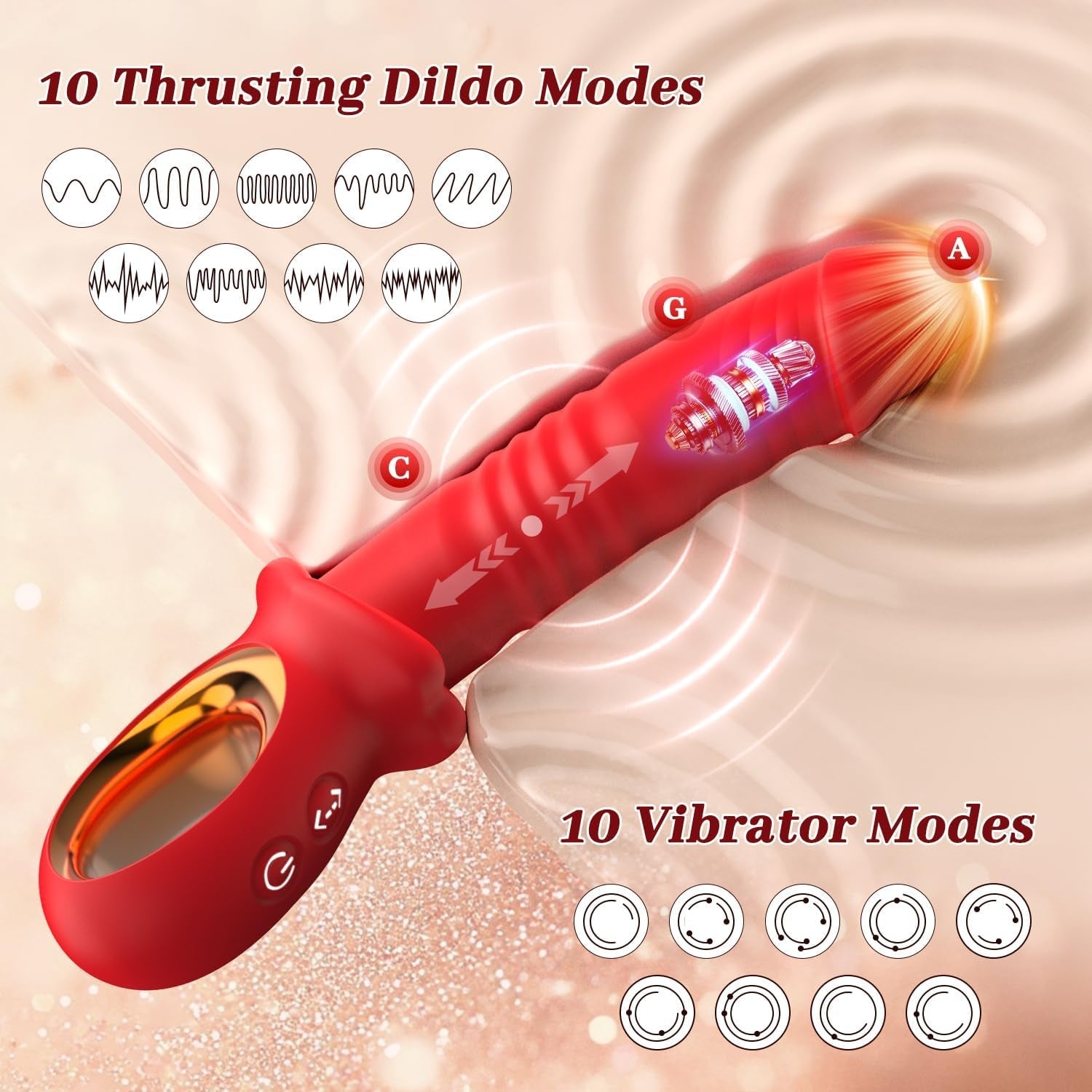 StrokeTempo Thrusting G - Spot Dildo Vibrator - Vixen | Nova Network