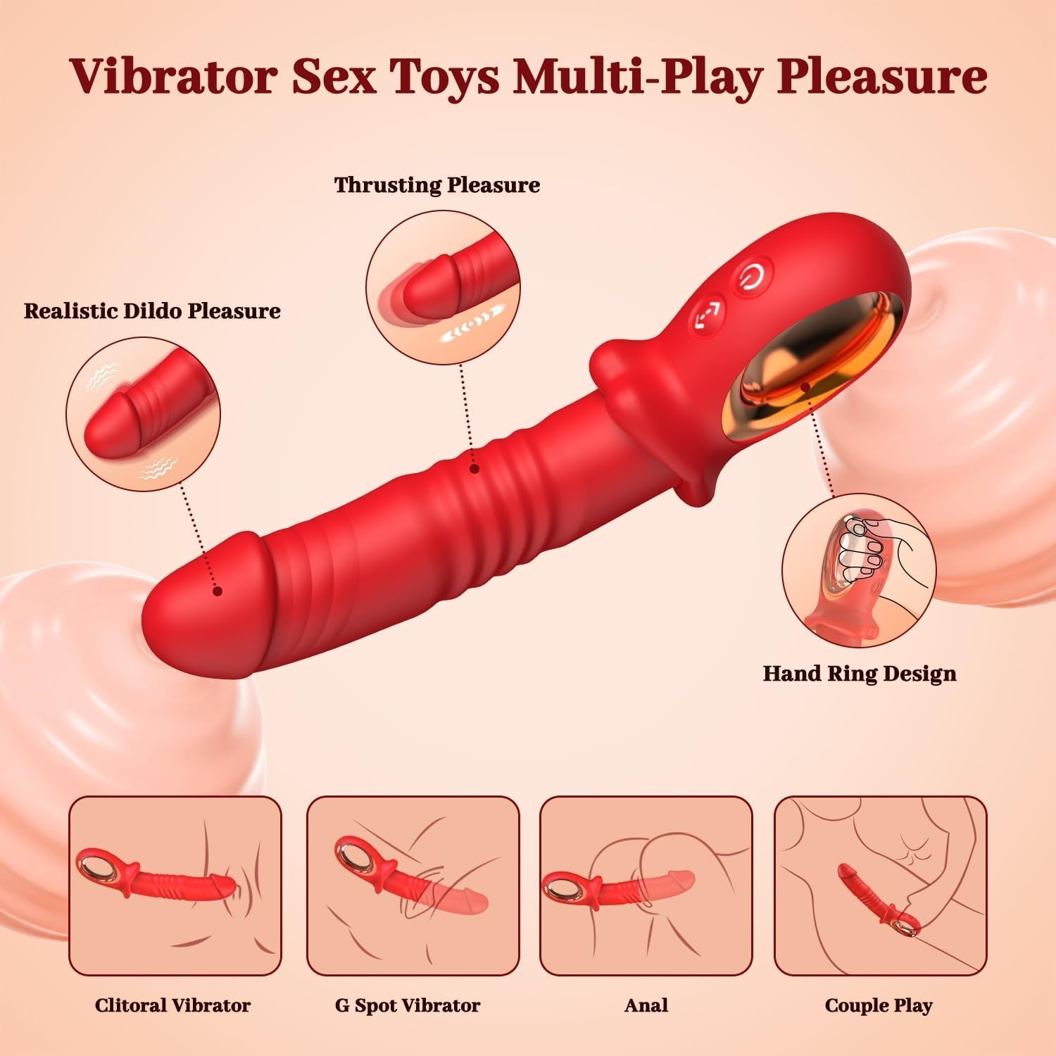 StrokeTempo Thrusting G - Spot Dildo Vibrator - Vixen | Nova Network
