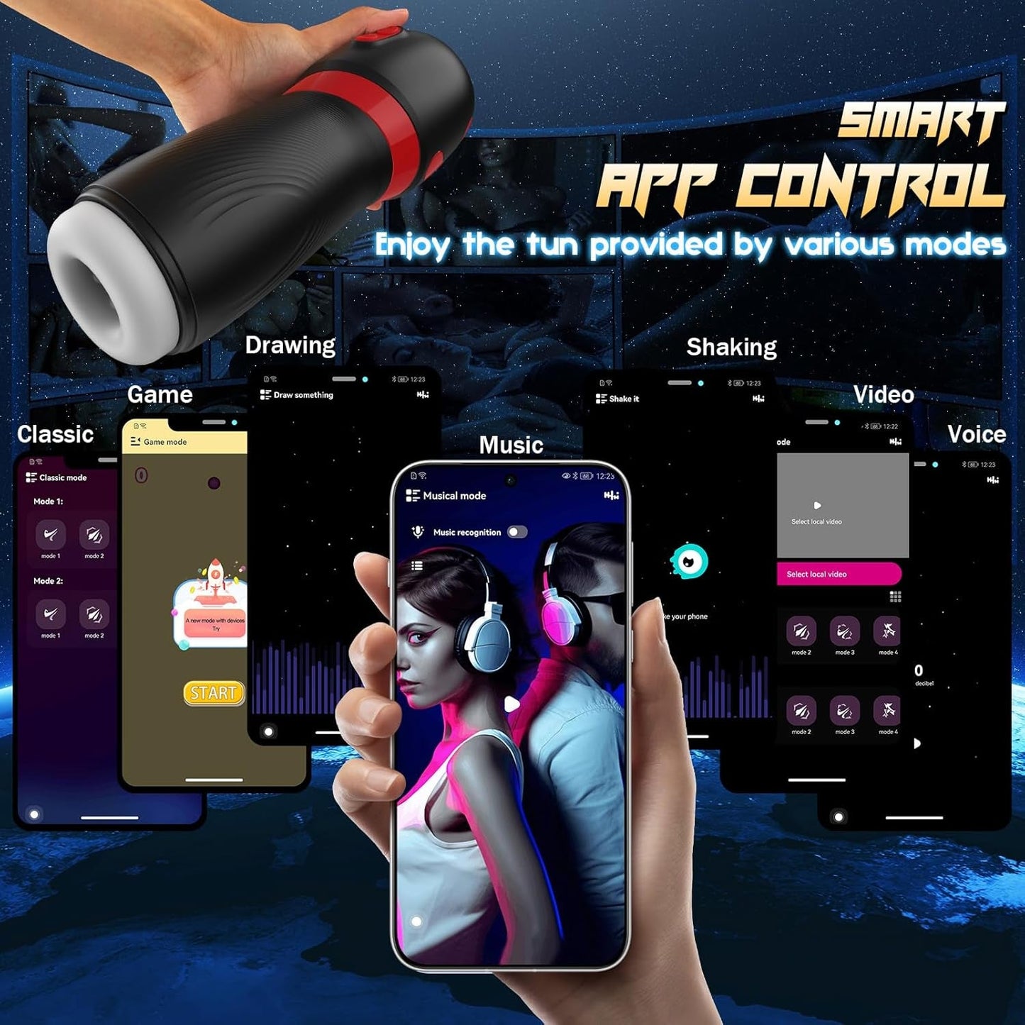 SuctionPlay Clamp & Contract Male Masturbator - Vixen Adult Playroom