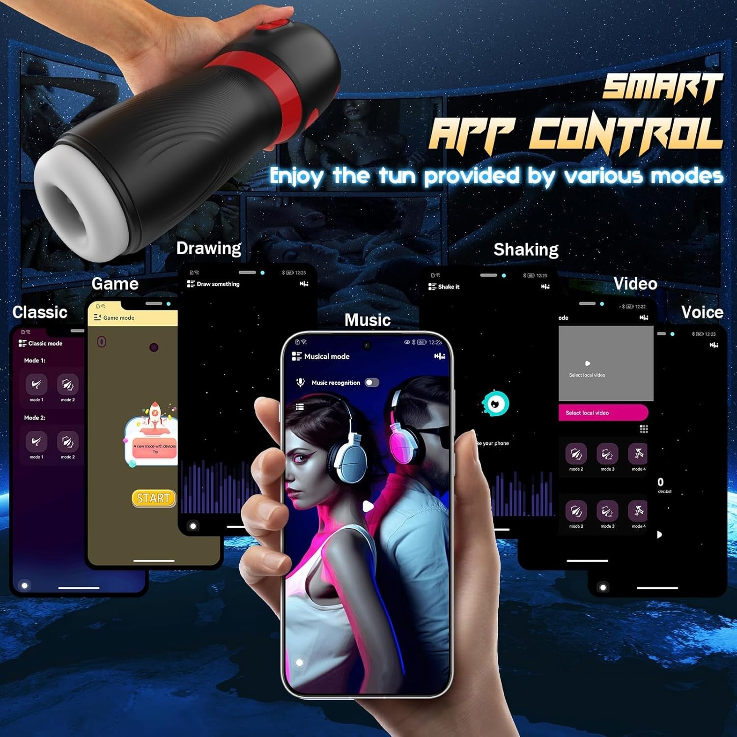 SuctionPlay Clamp & Contract Male Masturbator - Vixen Adult Playroom