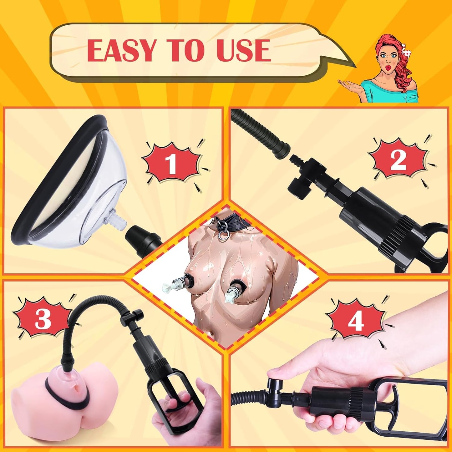 SuctionSeductress Nipple & Clit Pump Kit - Vixen | Nova Network